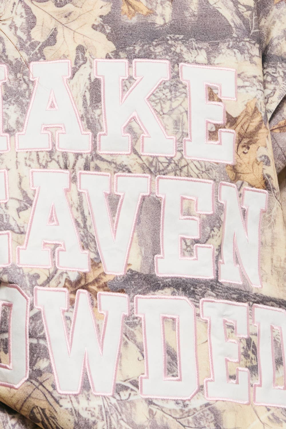 HEAVEN | Camo Appliqué Embroidery Sweatshirt