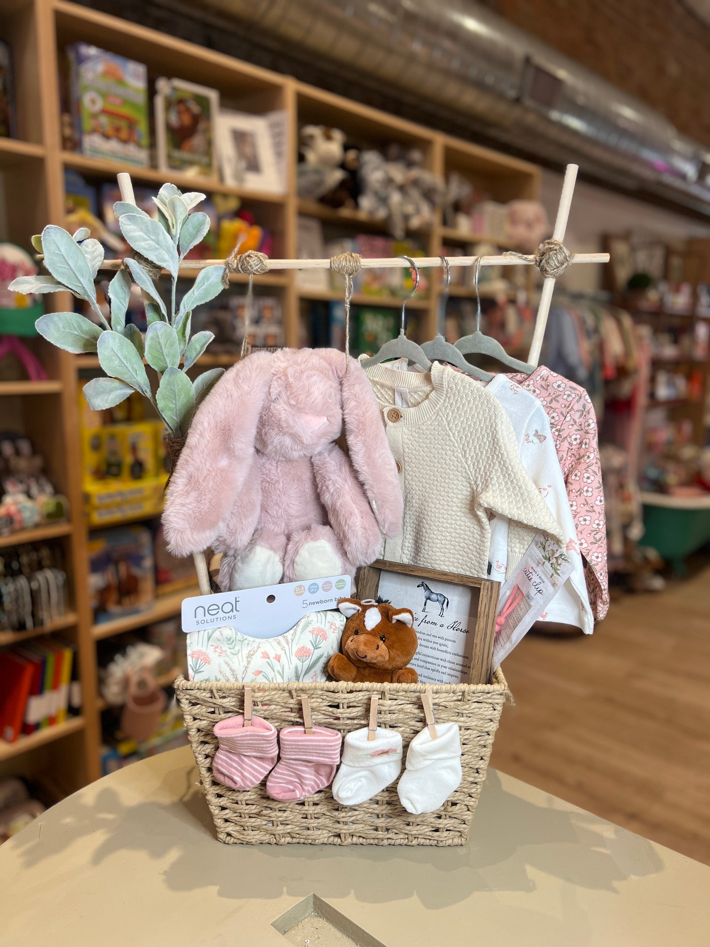 Swinging Baby Gift Basket