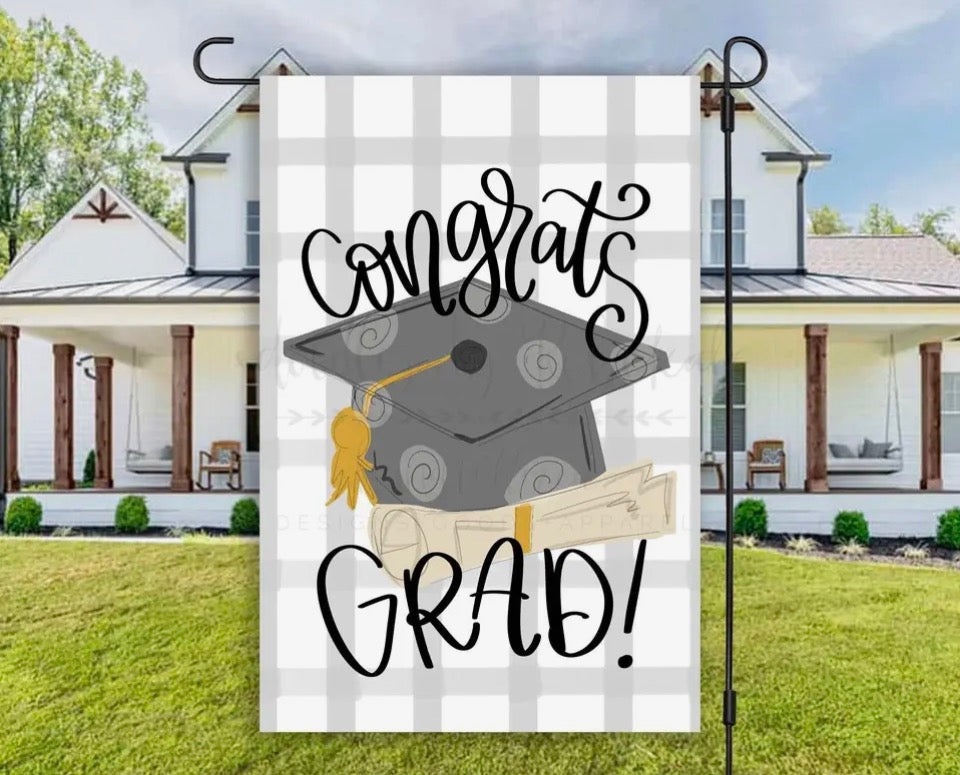 Congrats Grad Garden Flag