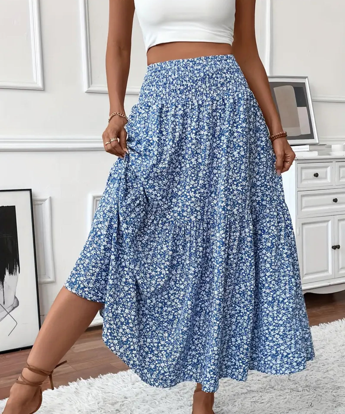 Blue Floral Maxi
