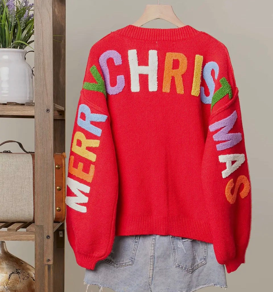 Multi Colored Christmas Cardigan