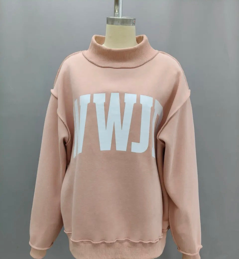 Amen/WWJD Reversible Mock Neck