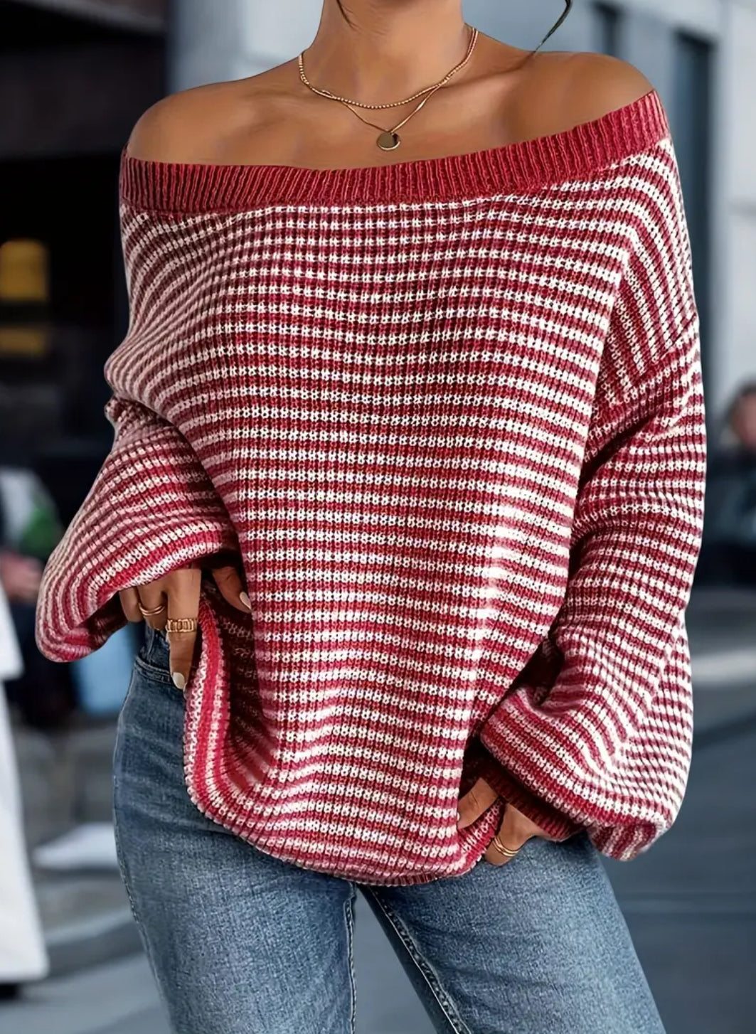 Red Oversized Sweater