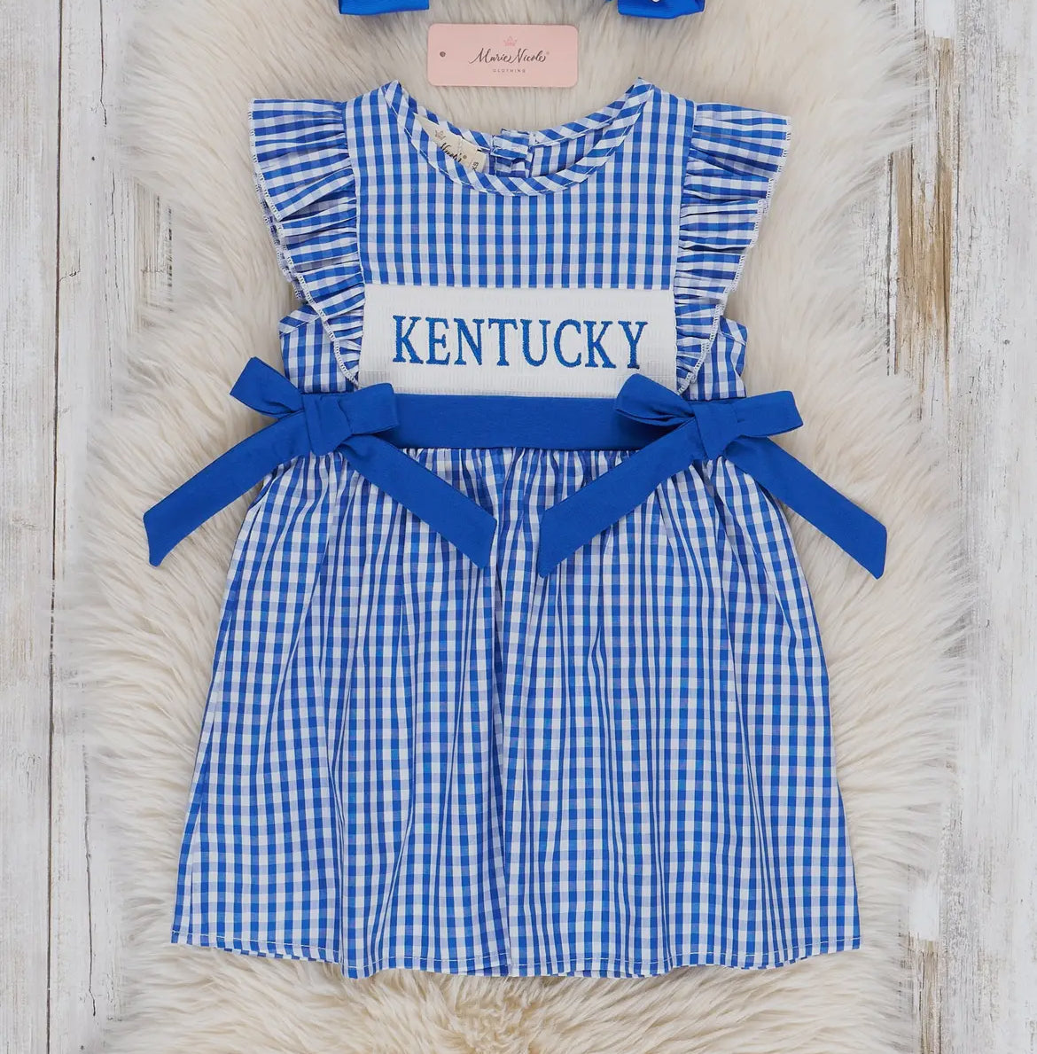 Kentucky Smocked Gingham Dress