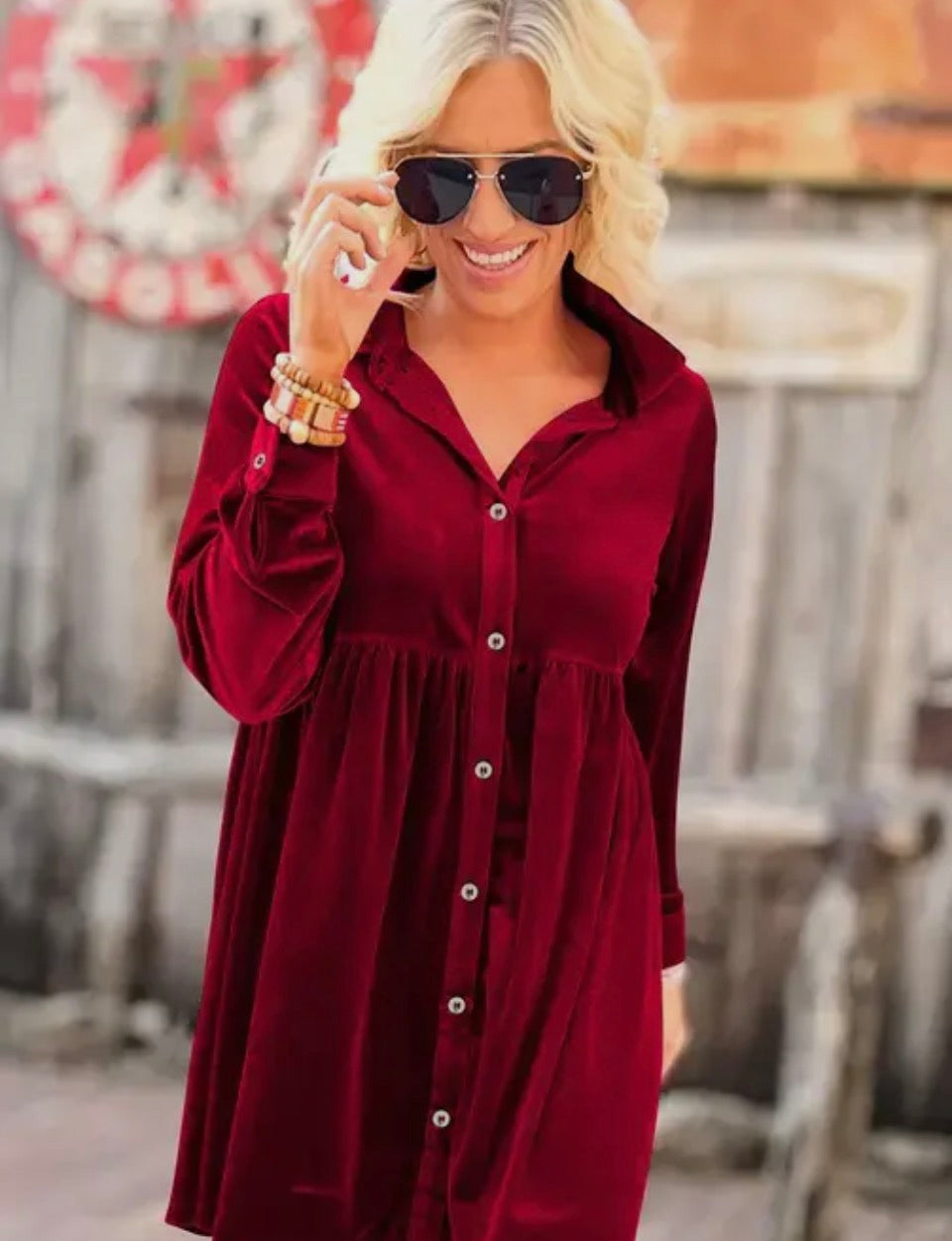 Red Velvet Dress