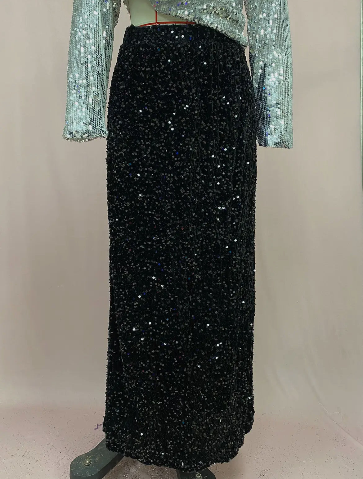 Black Sequin Skirt