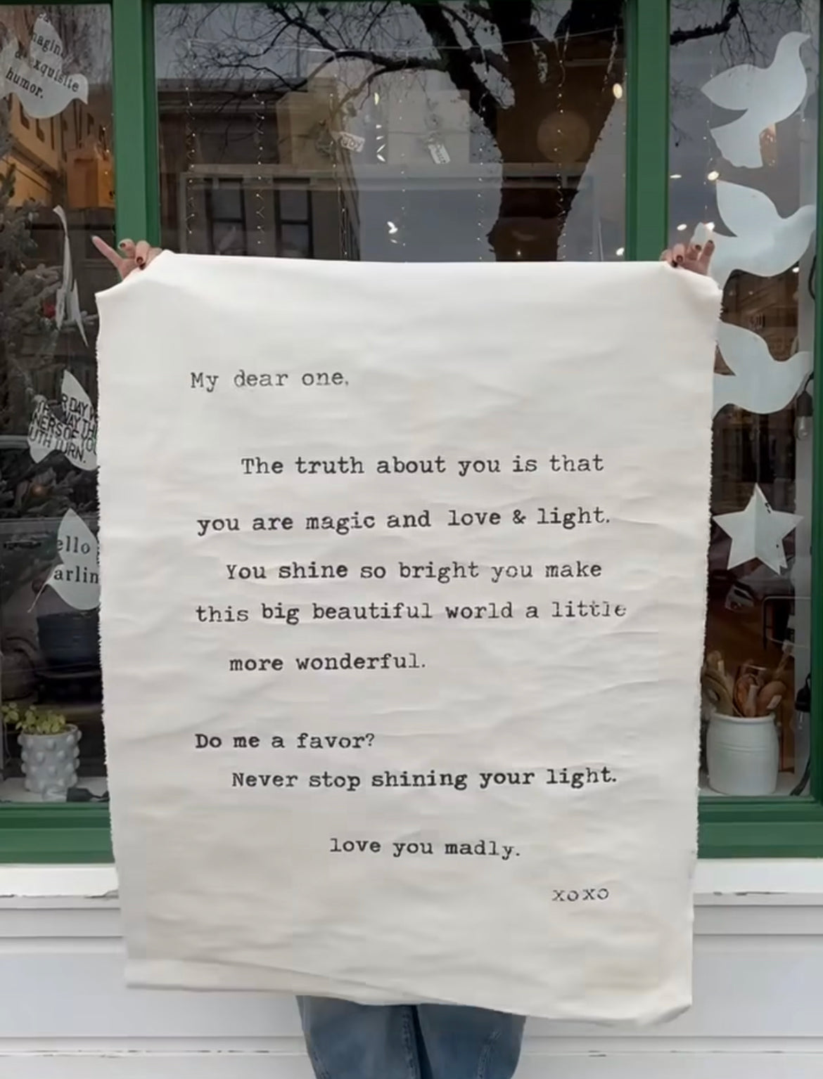 To My Sweet Darlings Hand Painted Wall Hanging