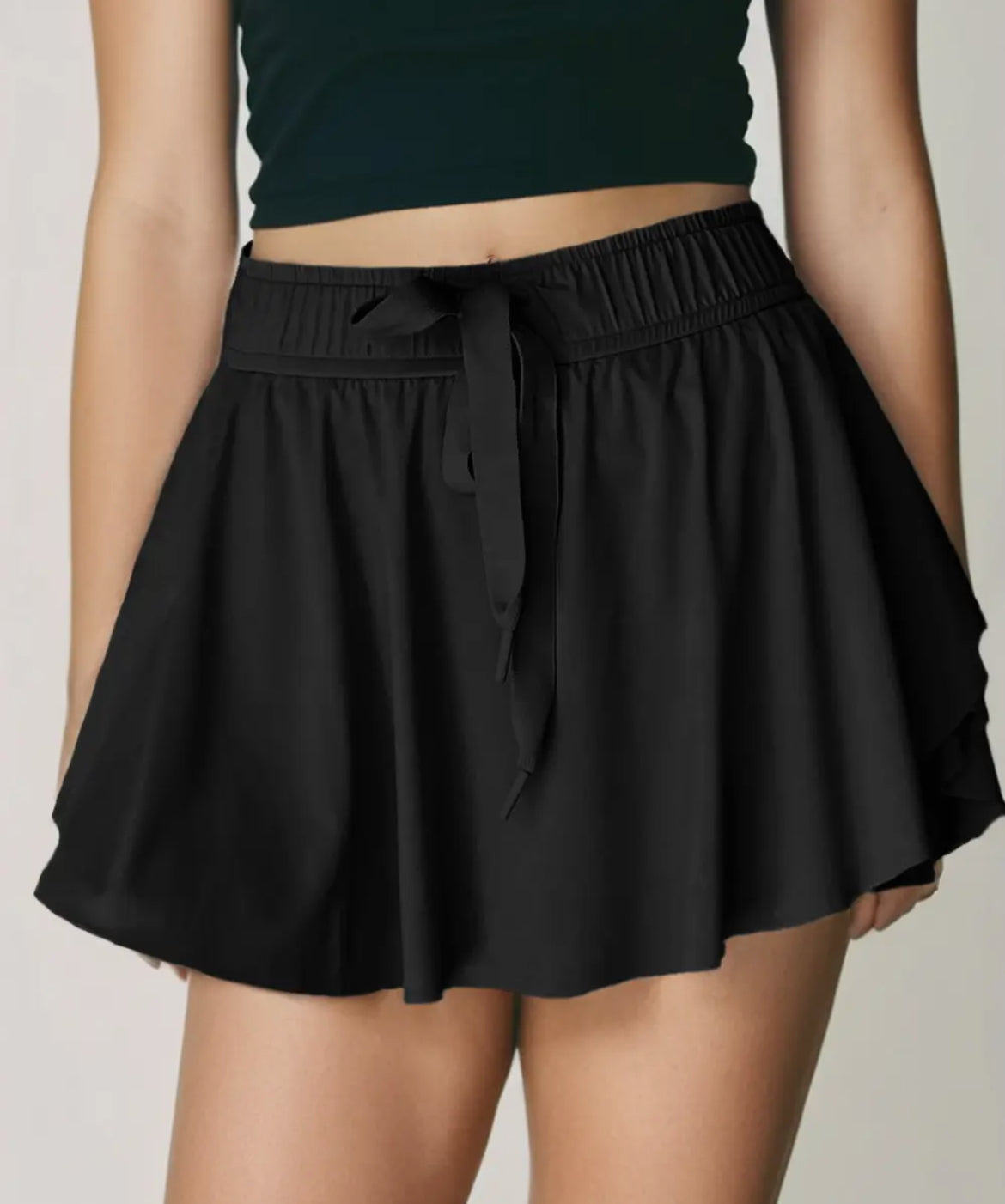 High Waisted Skort with Drawstring