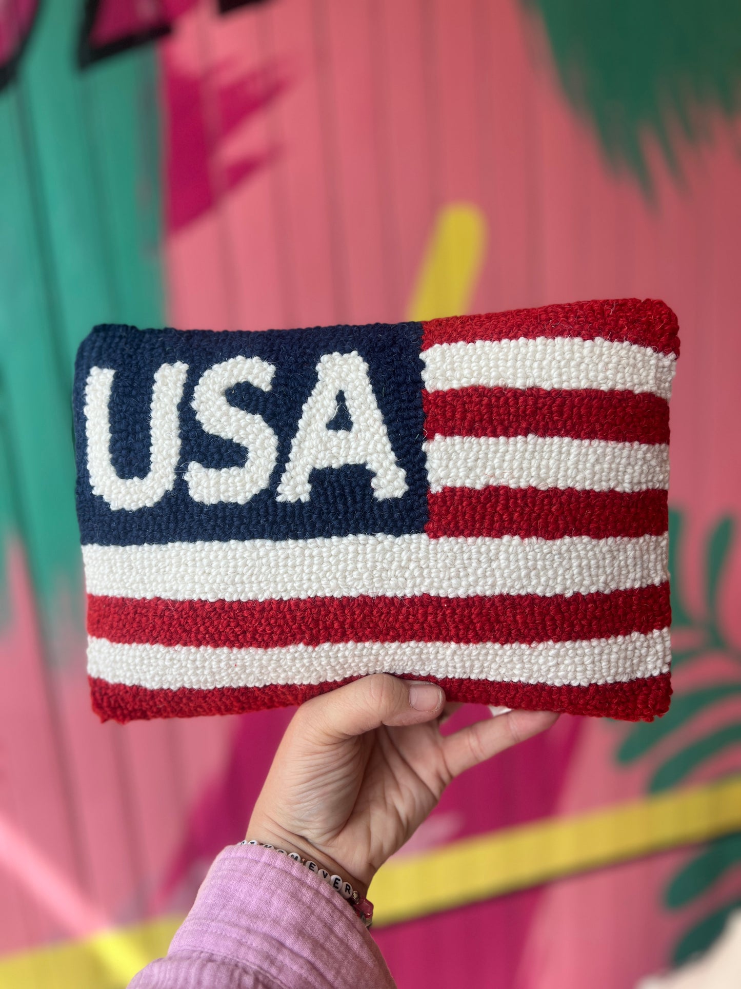 USA Patriotic Hook Pillow