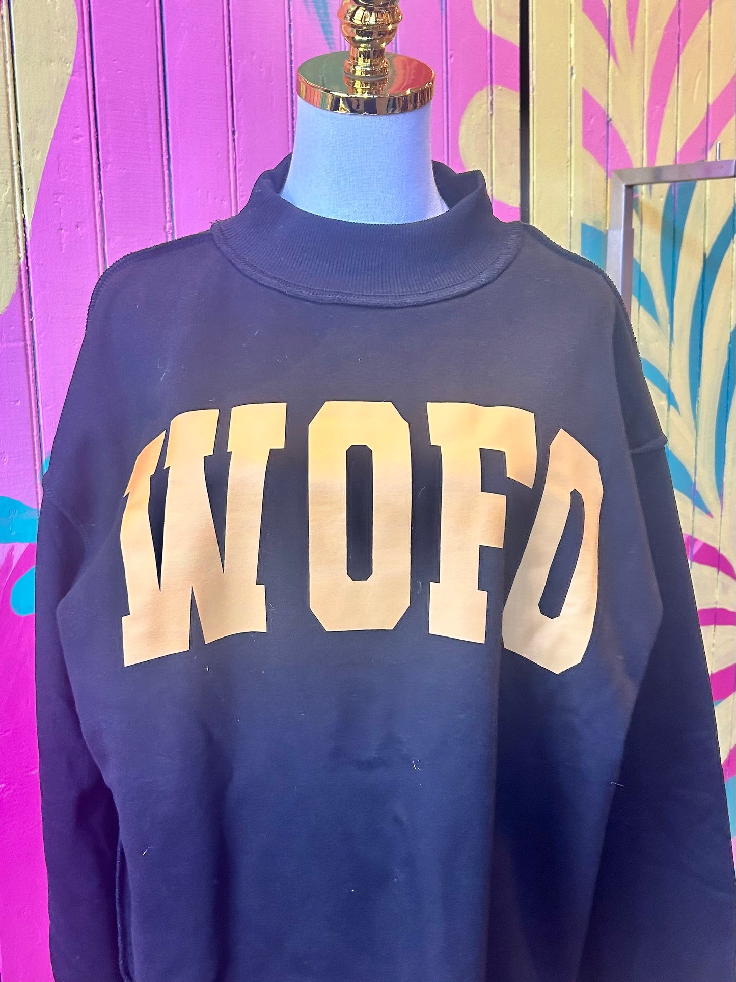 WOFO Woodford Black Mock Neck