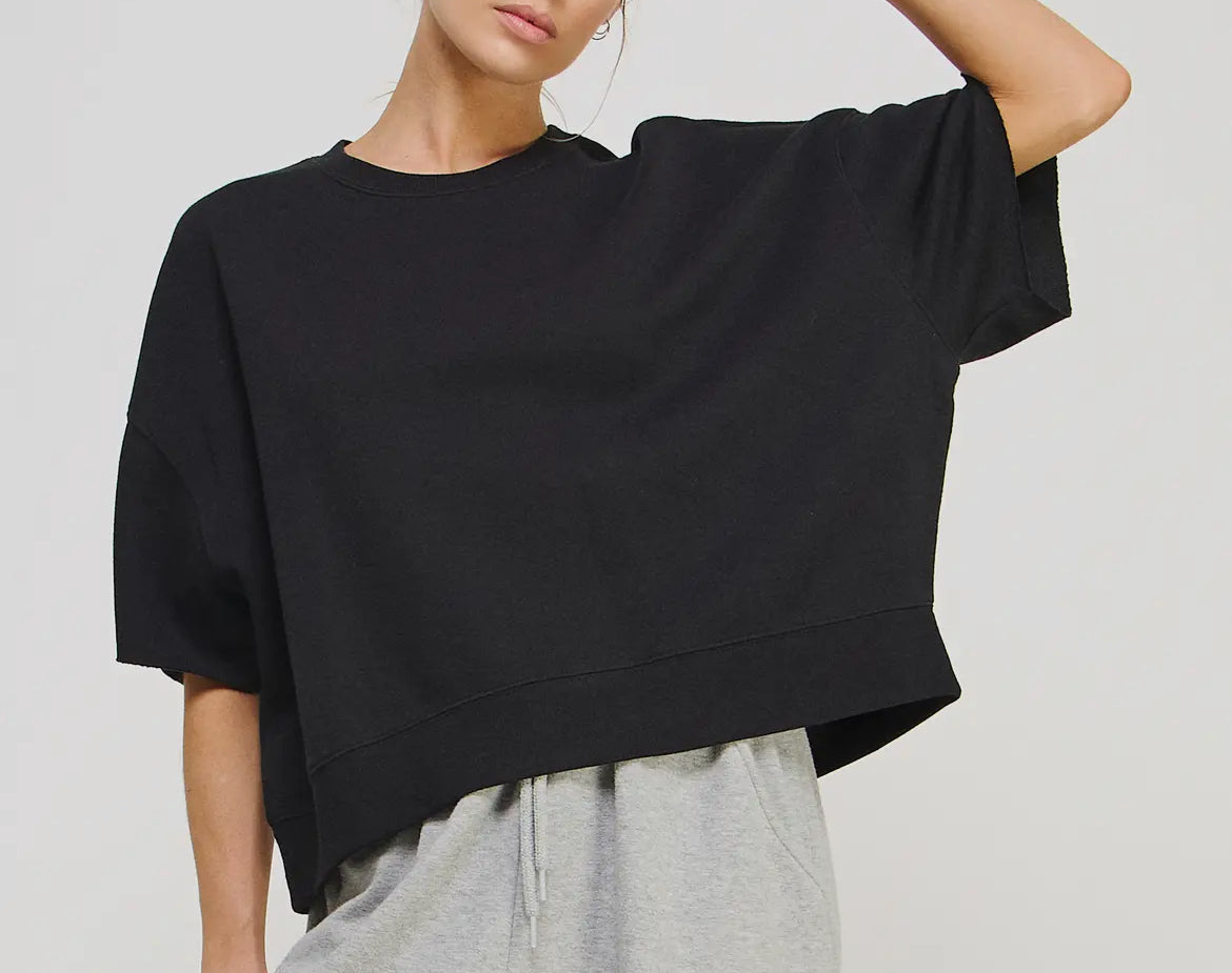 Short Sleeve French Terry Sweatshirt