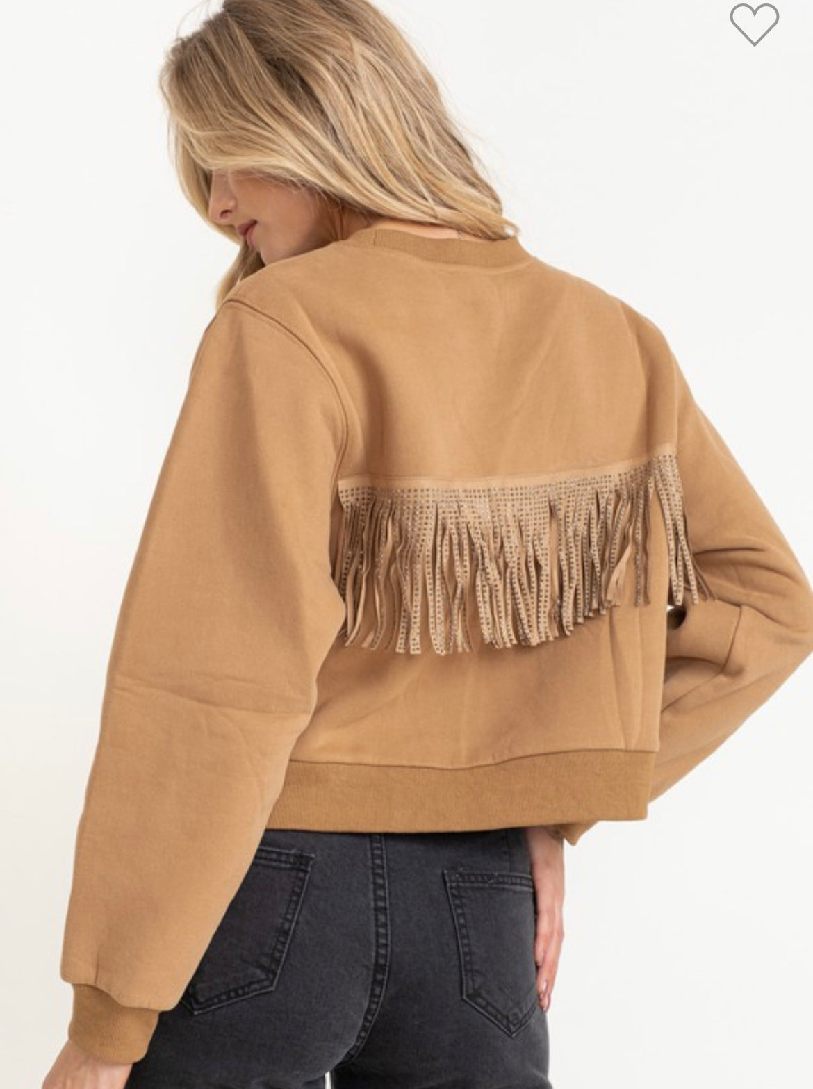 Distressed Fringe Sweatshirt