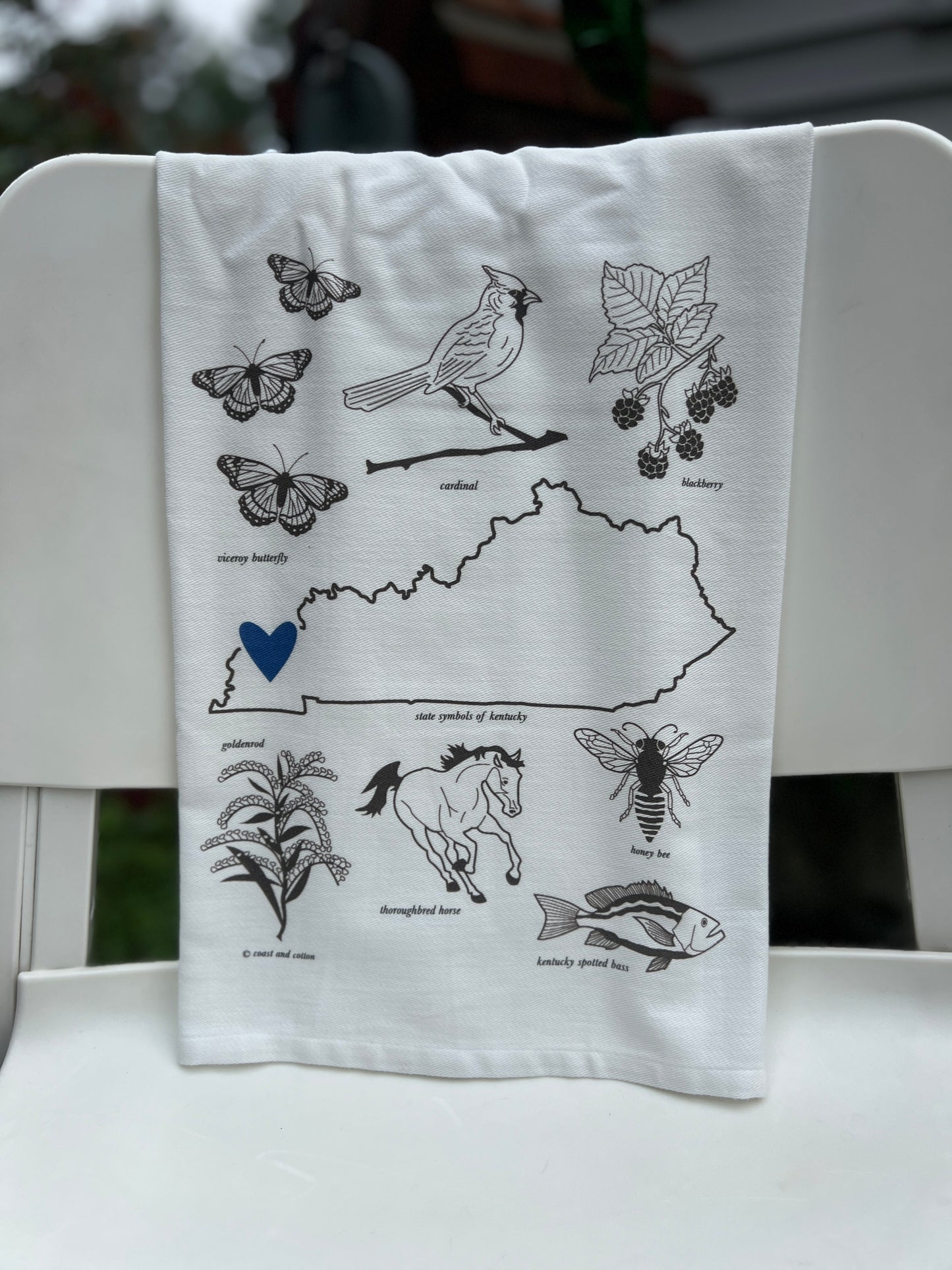 Paducah Heart Tea Towel