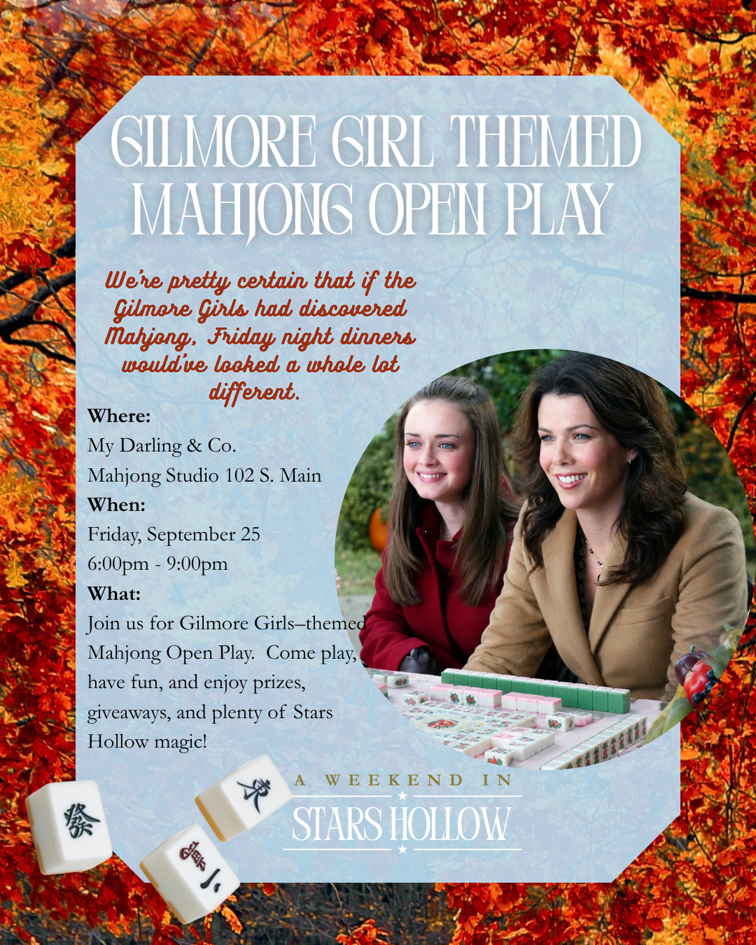 Gilmore Girl Themed Mahjong Open Play