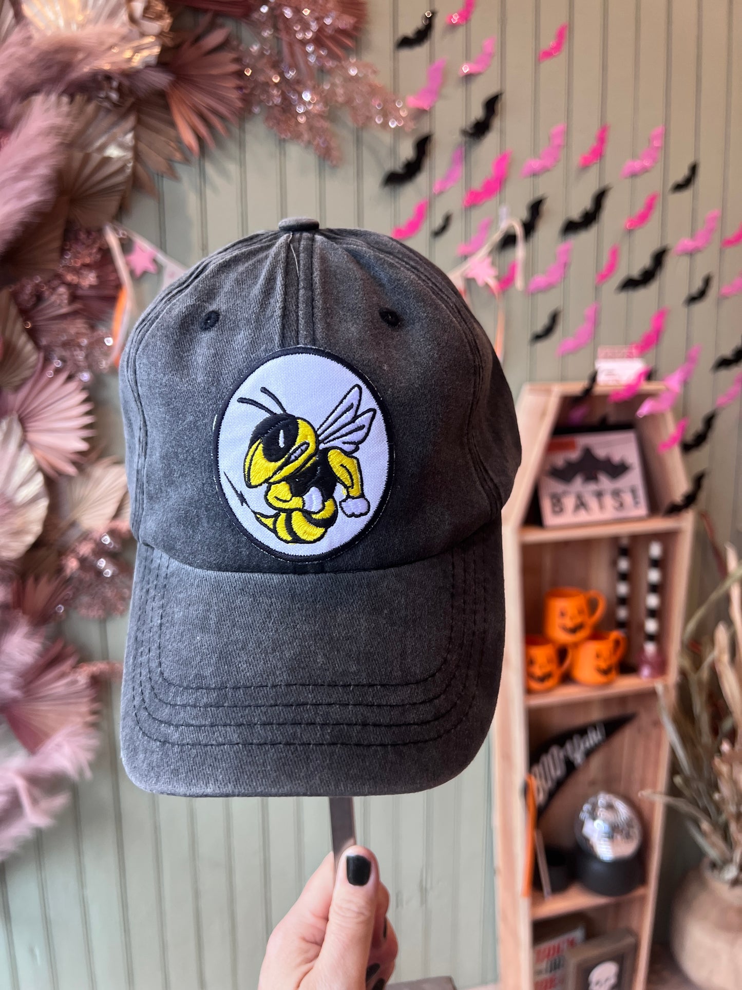 Yellow Jacket Hat (Grey)