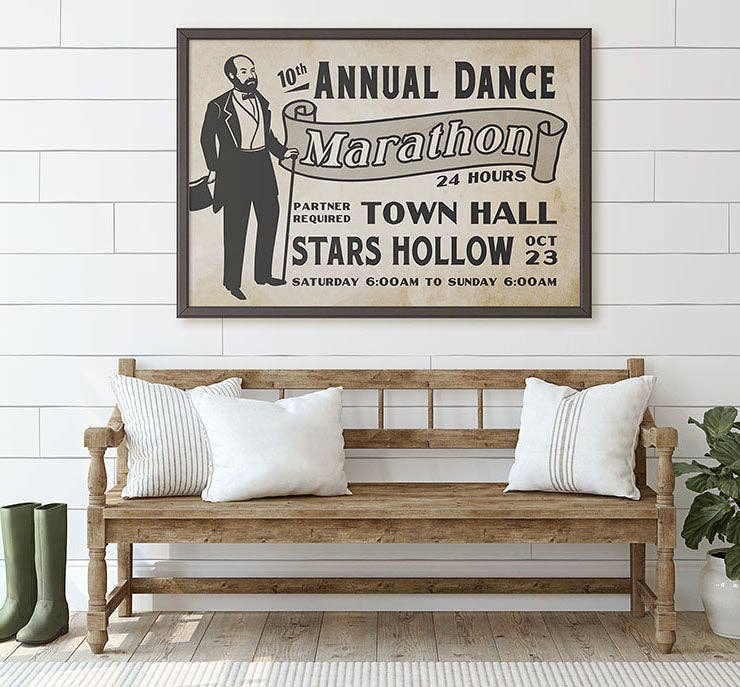 Stars Hollow Dance Marathon Poster - Heritage Series for Gilmore Girls fans: Print Only / 11 x 17" inches