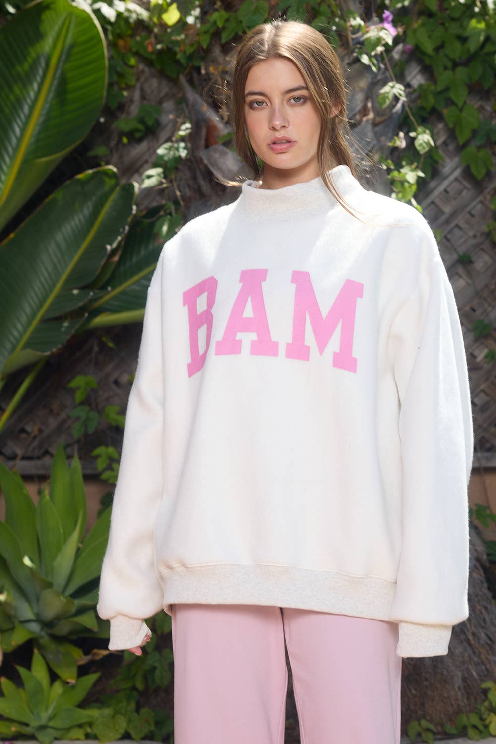 MAHJONG | Reversible "MAHJ"&"BAM" MockNeck Sweatshirt
