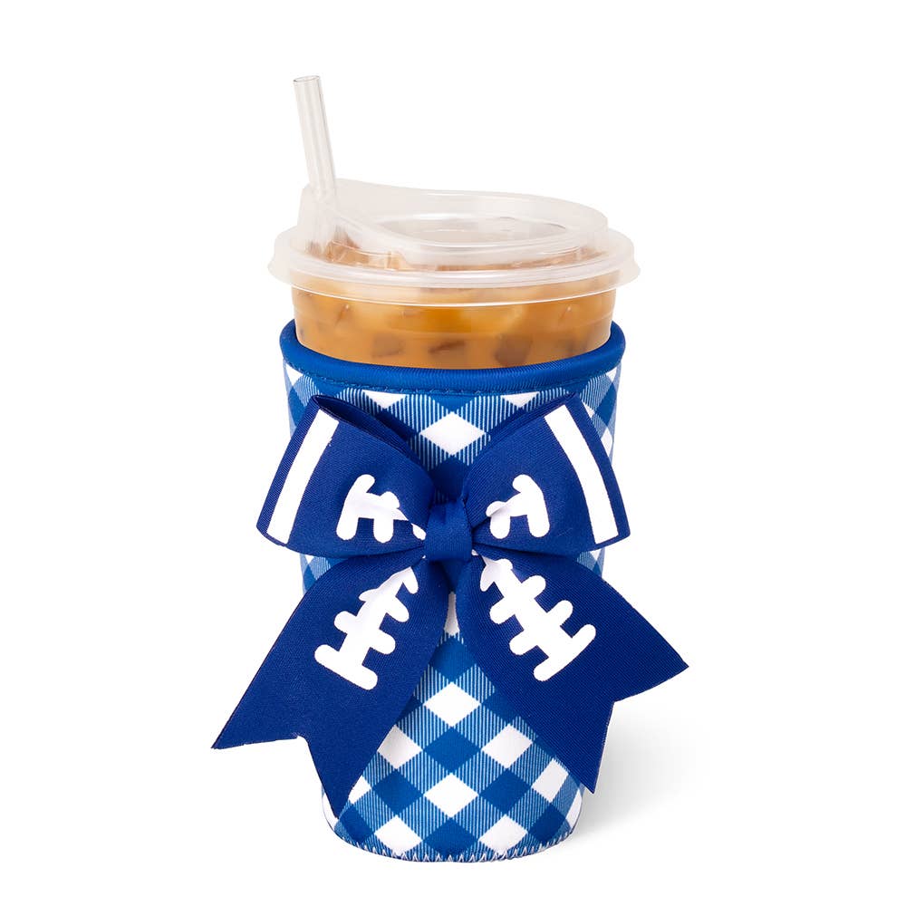 Gameday Gingham Royal Iced Cup Coolie (Medium)