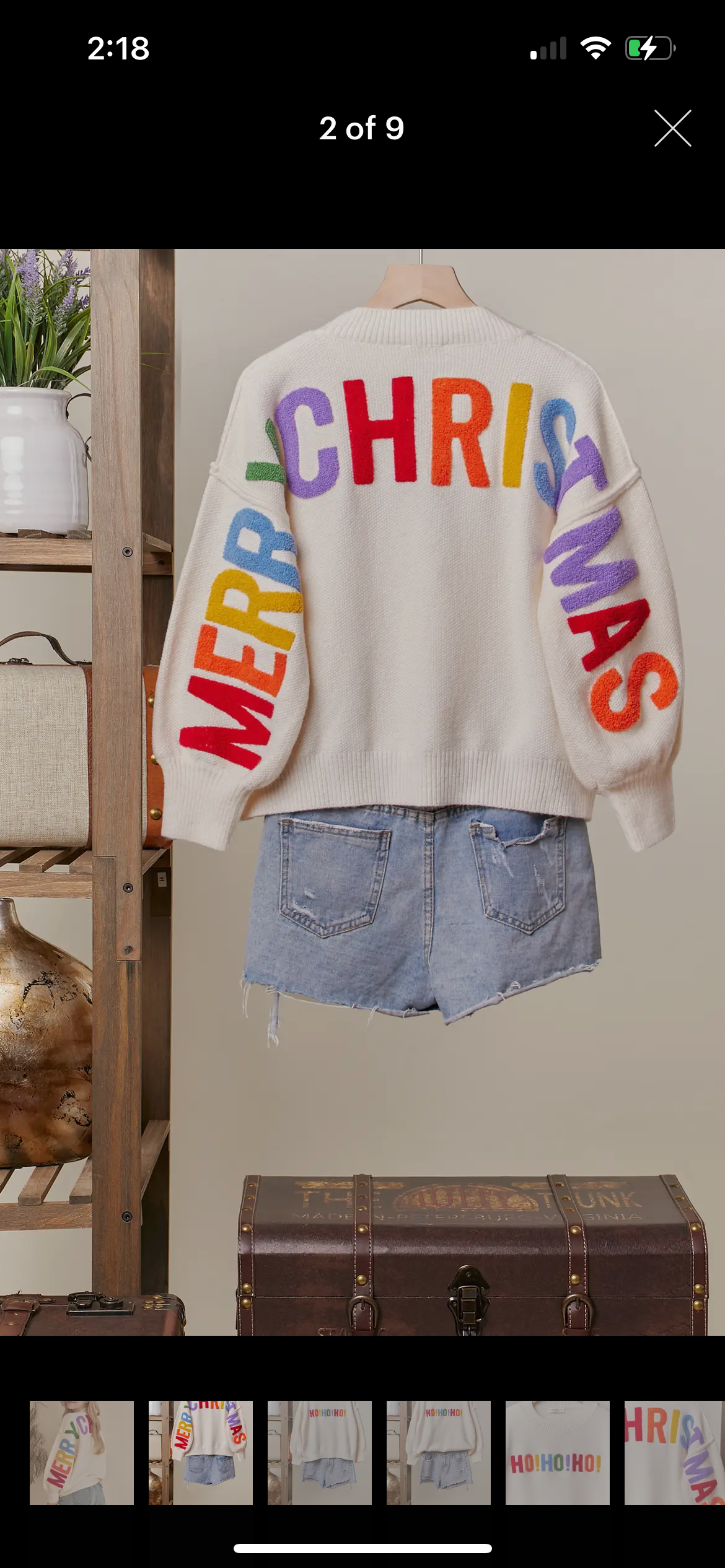 PREORDER Oversized Multi Color Christmas Sweater