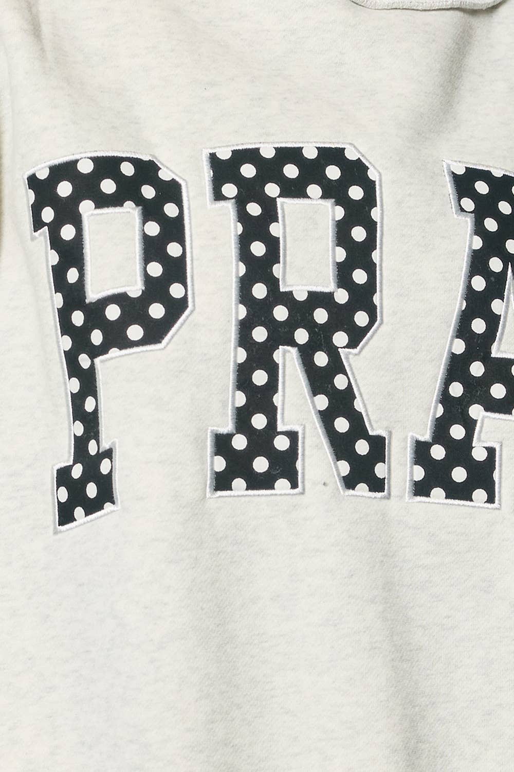 PRAY| Embroidered "PRAY" Mock Neck Sweatshirt: HEATHER GREY