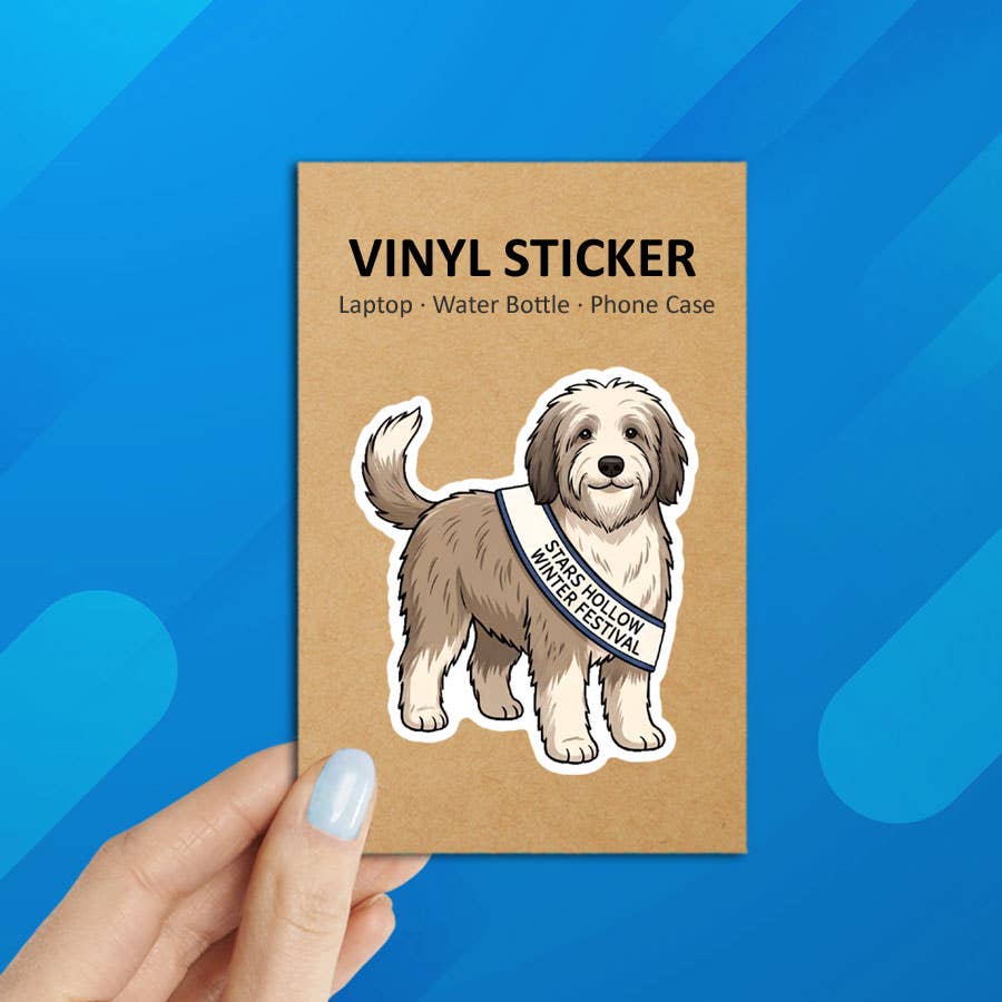 Gilmore Girls Paul Anka Sheepdog Laptop Sticker: Packaged