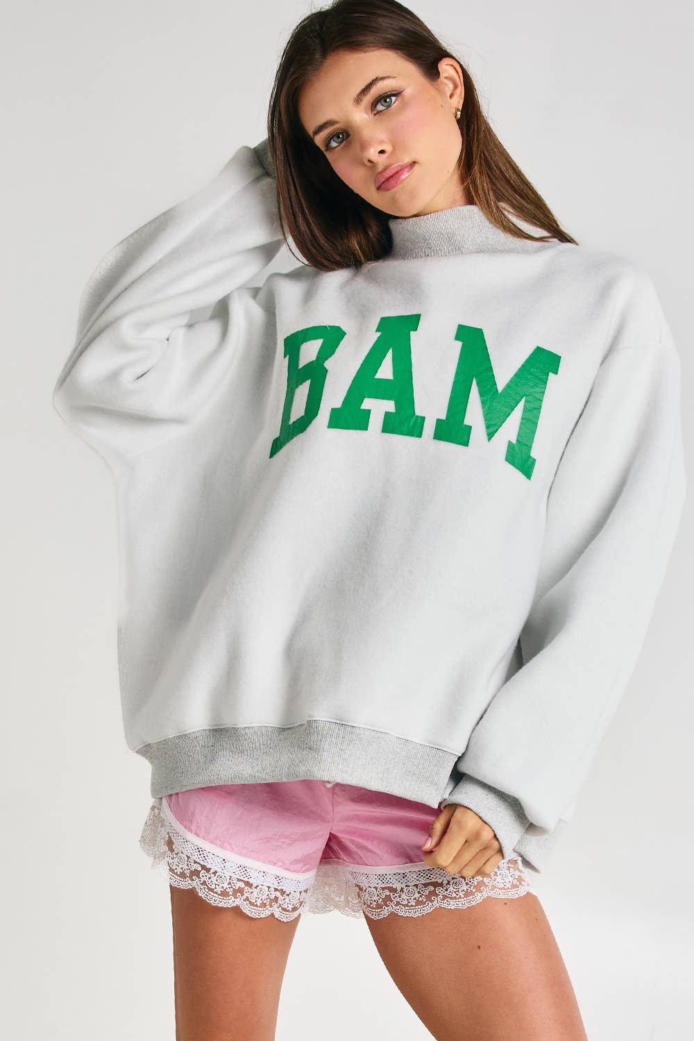 MAHJONG | Reversible "MAHJ"&"BAM" MockNeck Sweatshirt