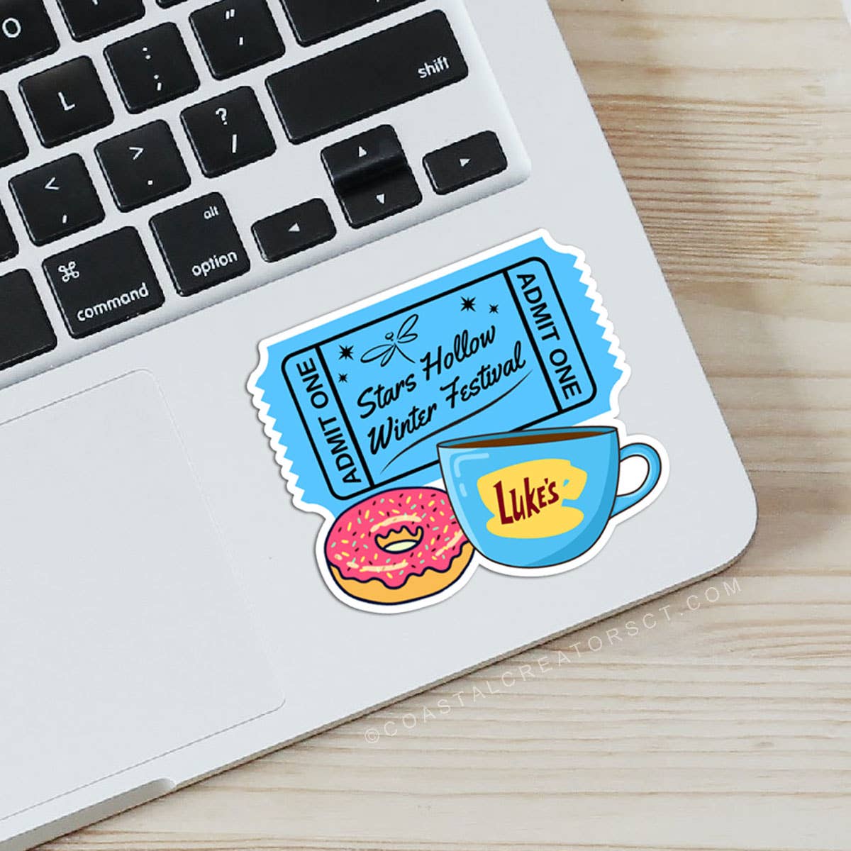 Gilmore Girls Winter Festival Laptop Sticker: Packaged