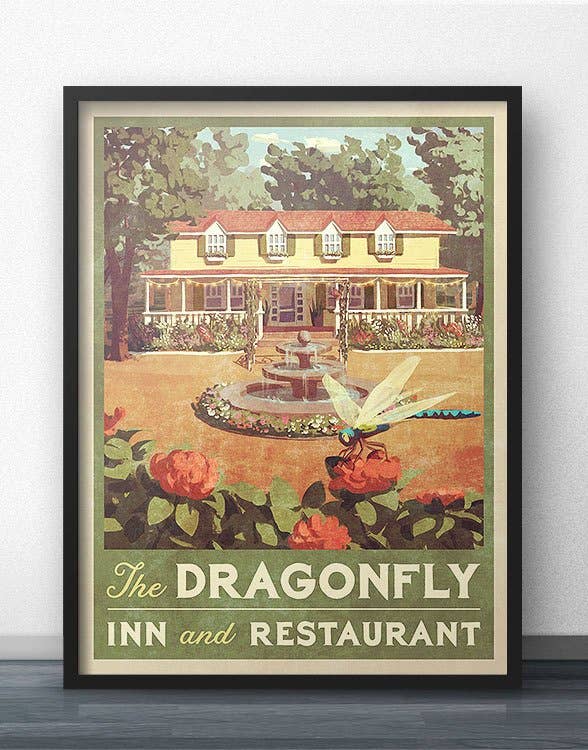 Dragonfly Inn Vintage Poster (for fans of Gilmore Girls): 11 x 17" inches