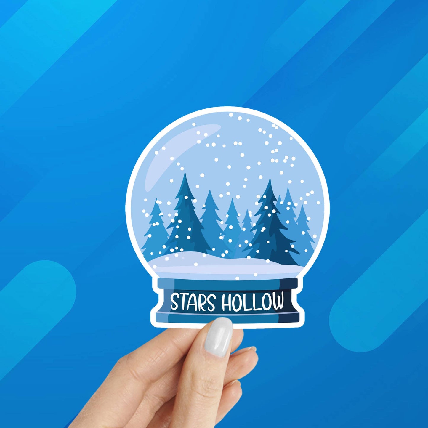 Gilmore Girls Stars Hollow Snow Globe Laptop Sticker: Packaged