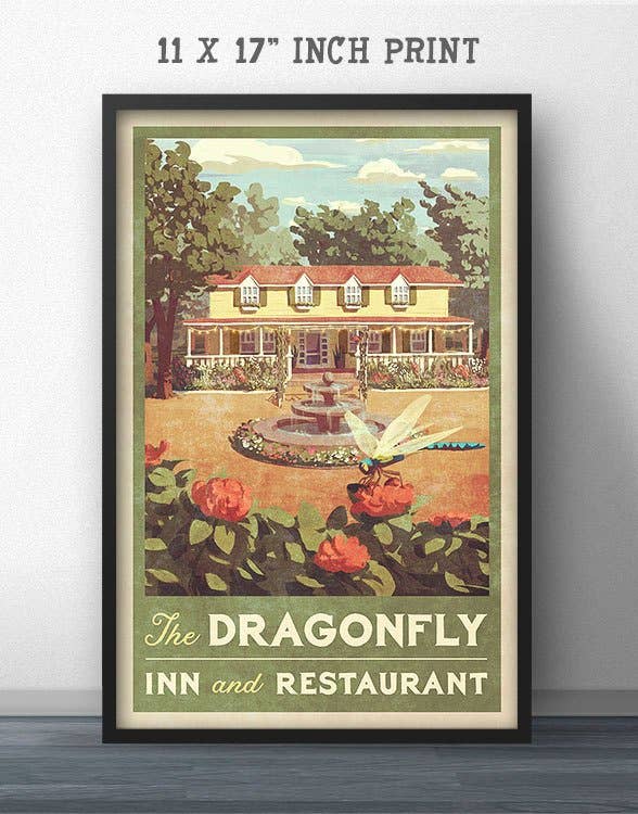 Dragonfly Inn Vintage Poster (for fans of Gilmore Girls): 11 x 17" inches