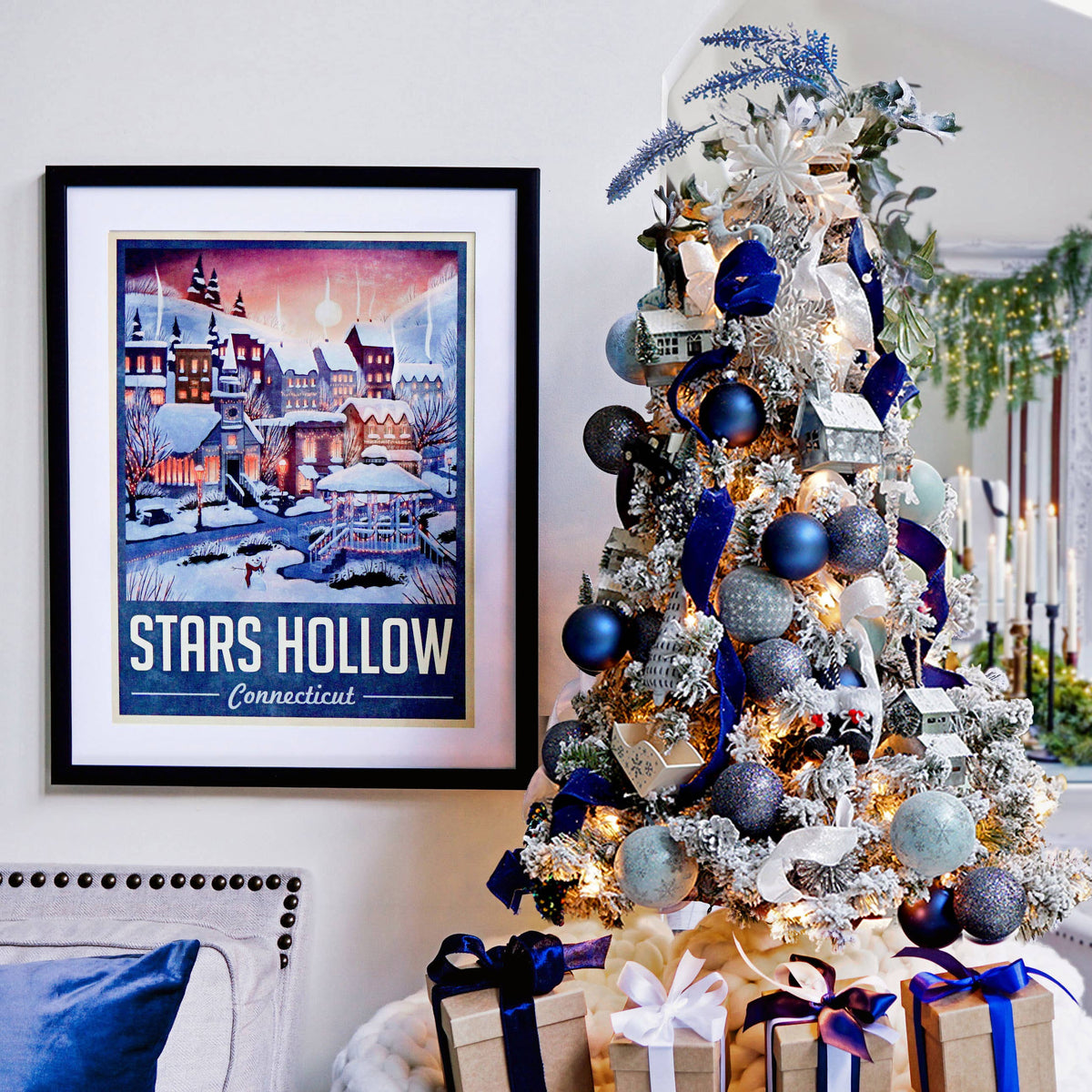 Stars Hollow Winter Holiday Poster (for Gilmore Girls fans): 11 x 17" inches