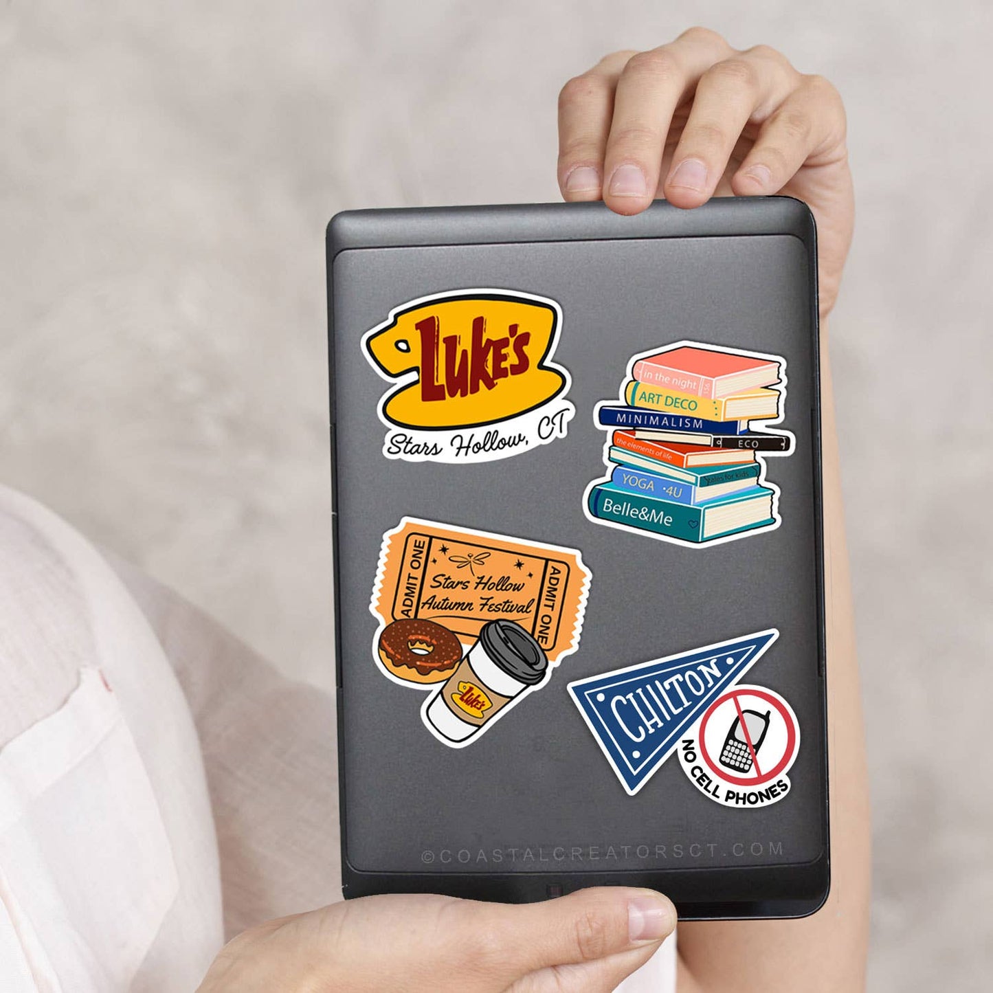 Gilmore Girls Luke's Coffee Shop Laptop Sticker: Packaged