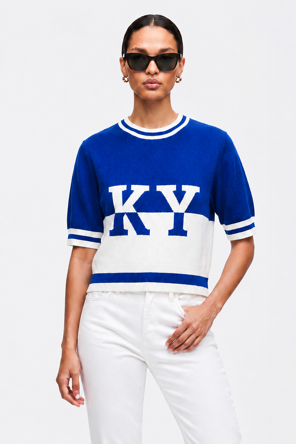 Kentucky GAME DAY SHORT SLEEVE SWEATER: Royal Blue