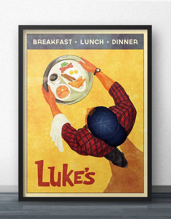 Luke's Diner Retro Poster (for Gilmore Girls fans): 11 x 17" inches