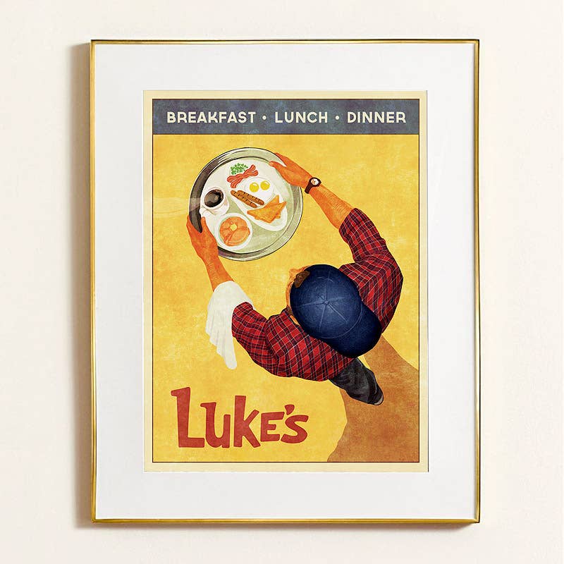 Luke's Diner Retro Poster (for Gilmore Girls fans): 11 x 17" inches