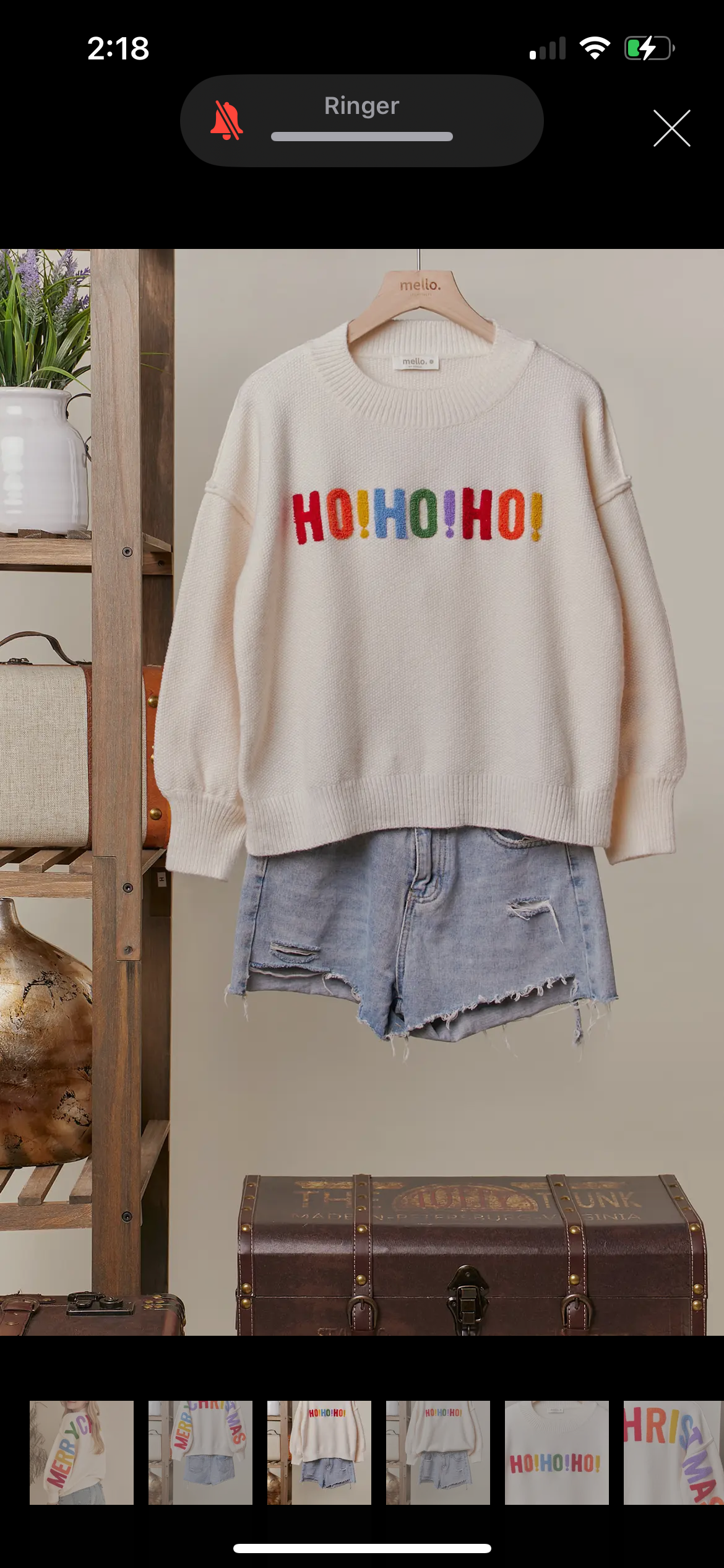 PREORDER Oversized Multi Color Christmas Sweater