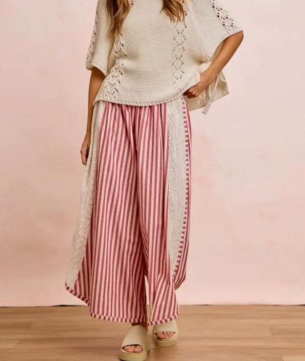 Striped Wide Leg Pants