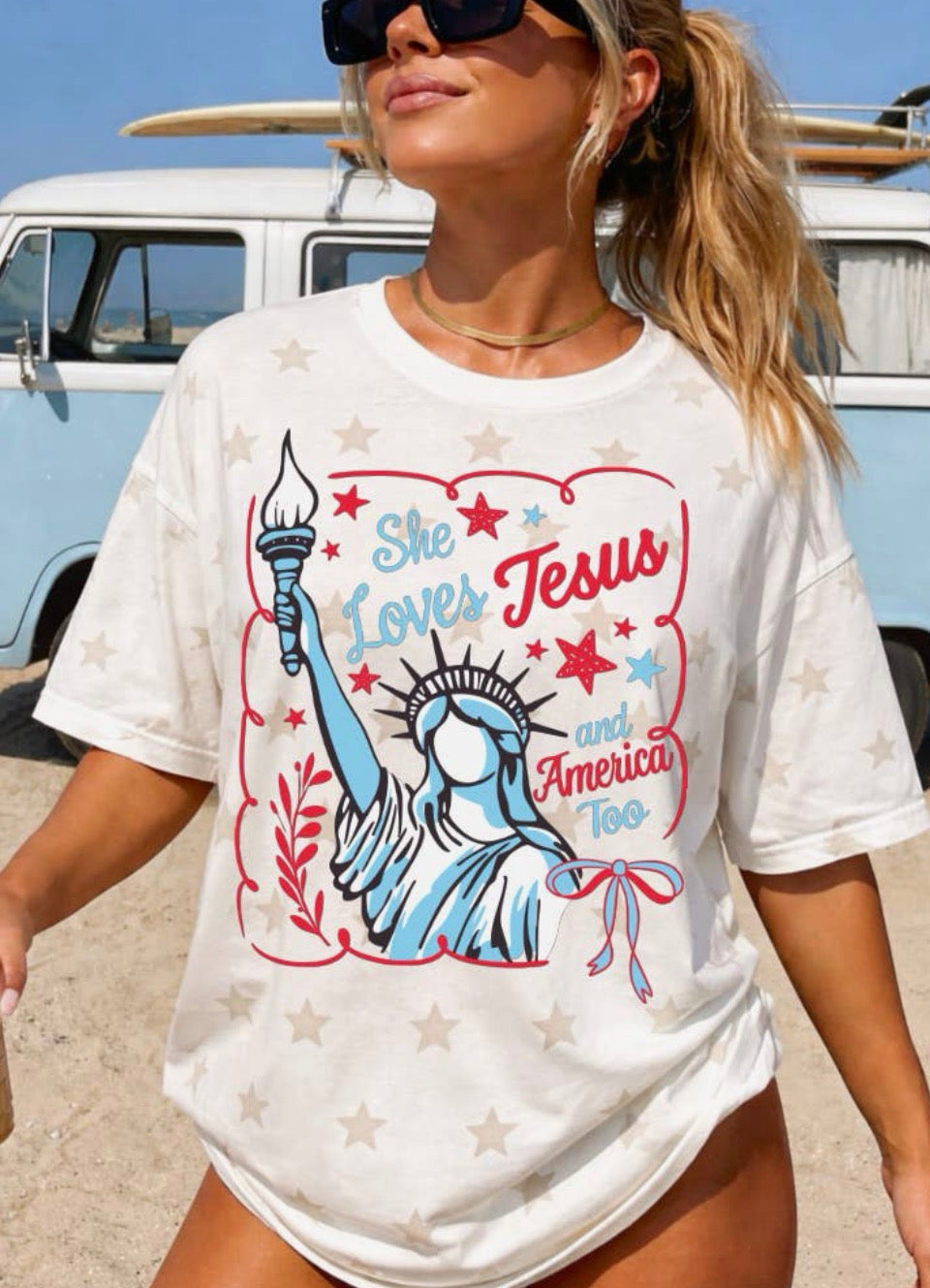 She loves Jesus and America Too T-shirt