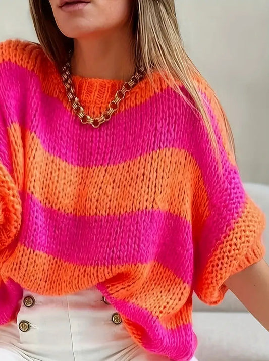 Orange and Pink Sweater