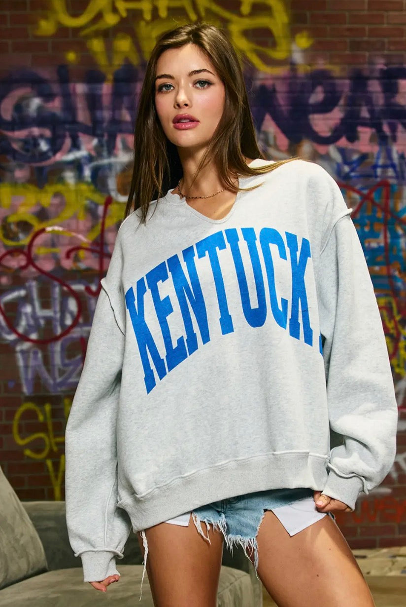 Kentucky Split Neck Sweatshirt