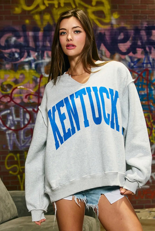 Kentucky Split Neck Sweatshirt