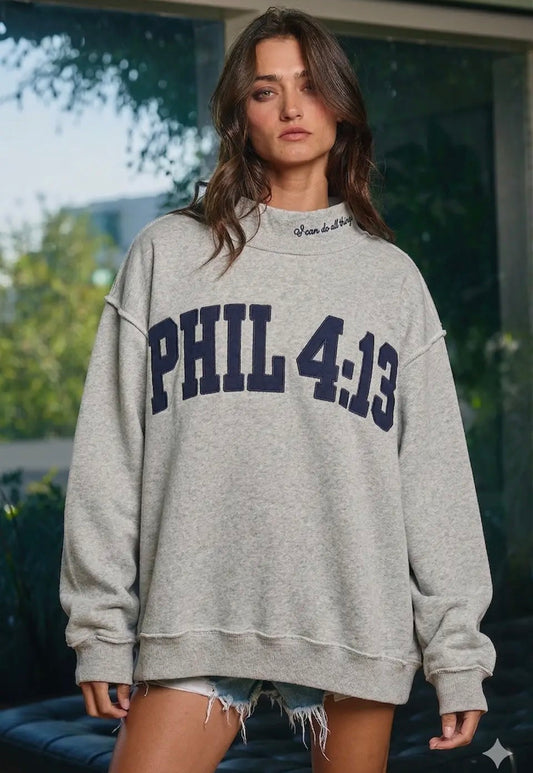 Phil 4:13 Mock Neck