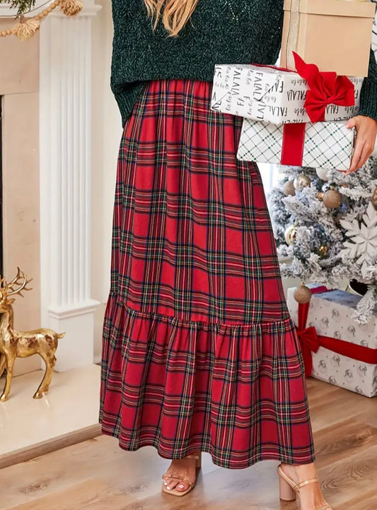 ￼Christmas Plaid Maxi