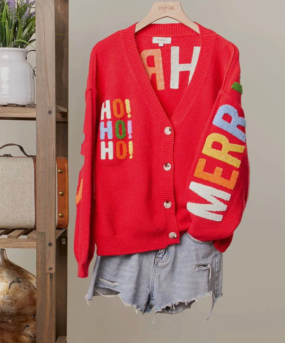 Multi Colored Christmas Cardigan