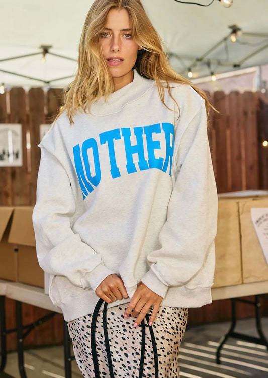 Mother/Cool Mom Reversible Mock Neck