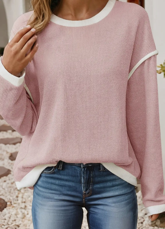 Pink Drop Shoulder Top