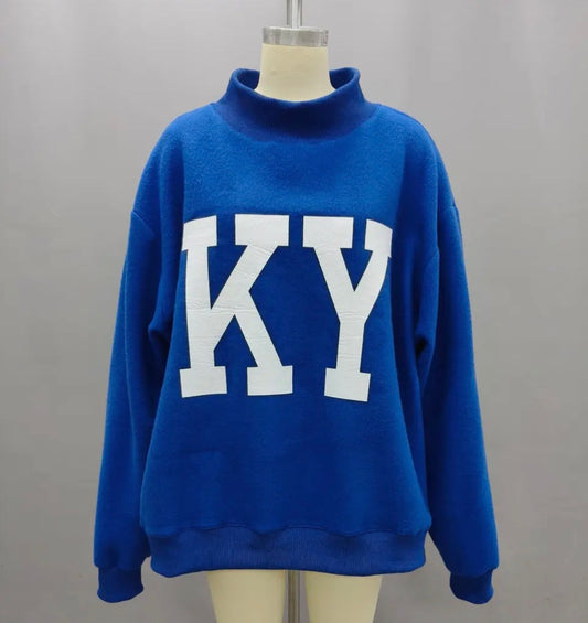 Kentucky Blue Reversible Mock Neck