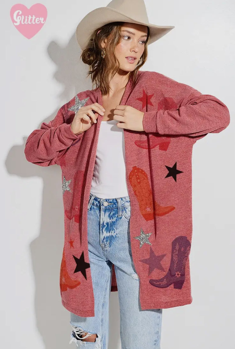 Boot and Stars Cardigan