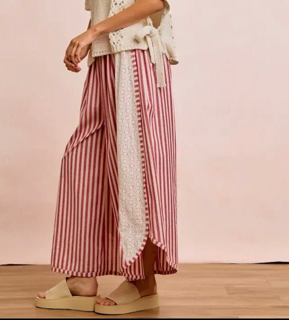 Striped Wide Leg Pants