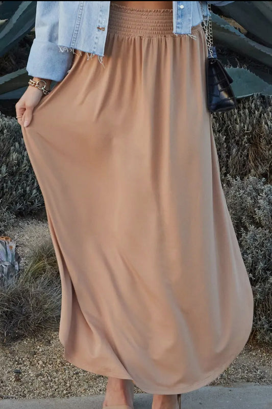 Camel Maxi Skirt